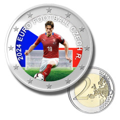 2 Euro Coloured Coin EURO 2024 Czech R.